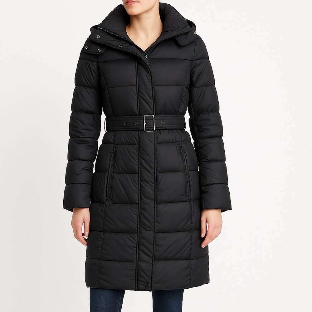 BURBERRY DOWN COAT JACKET PARKA BLACK XS